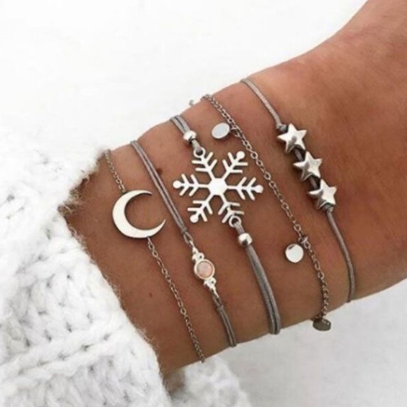 **ANAMARIA* 5-Pc Gold x Snowflake Bracelet Set - Picture 1 of 7